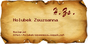 Holubek Zsuzsanna névjegykártya